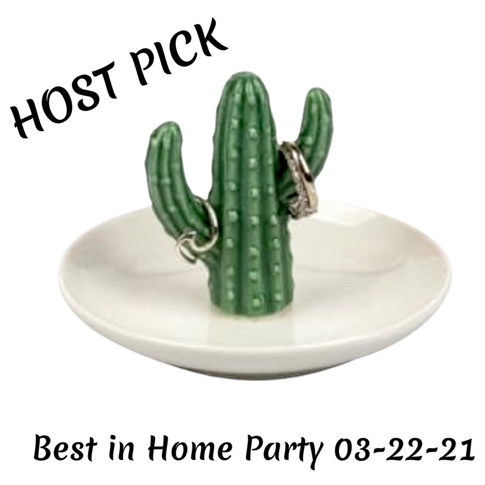 Decorative Ceramic Cactus Ring Tray NWT - Picture 3 of 7